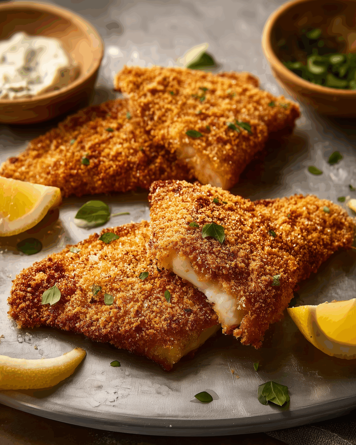 Panierter Fisch In Der Heiãƒåluftfritteuse