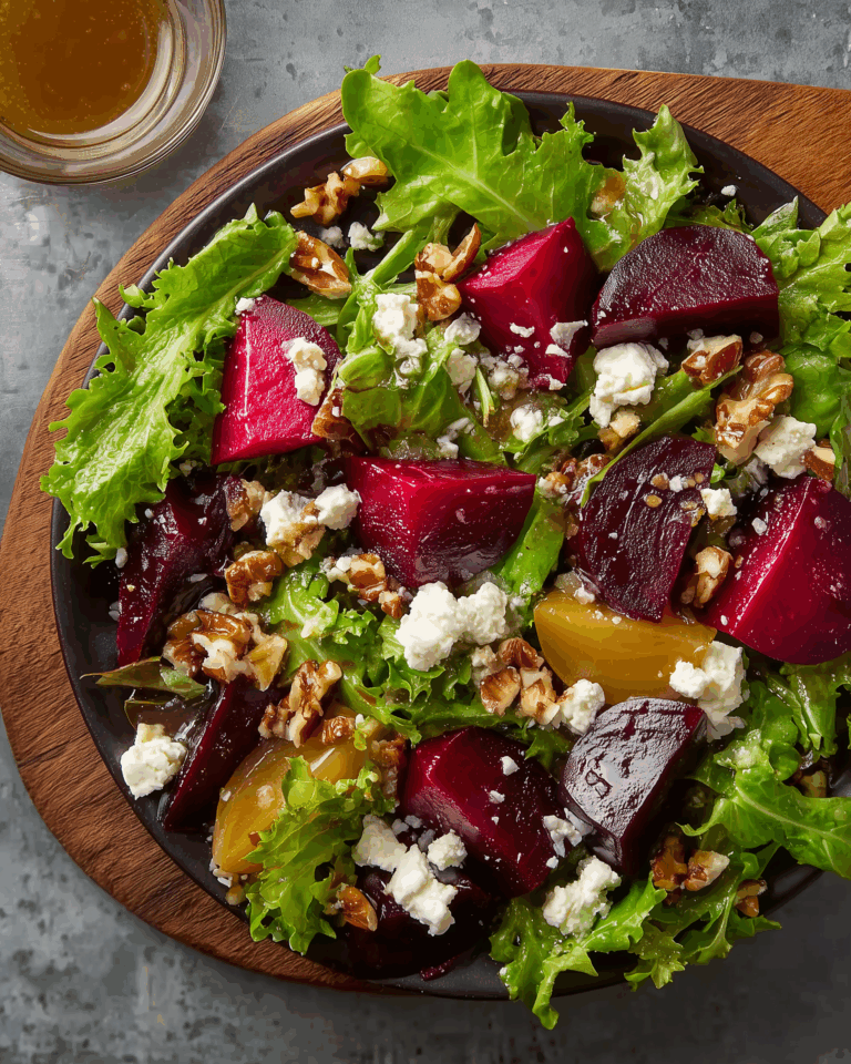 Rote-Bete-Salat mit Ziegenkäse – Frisch, farbig & aromatisch