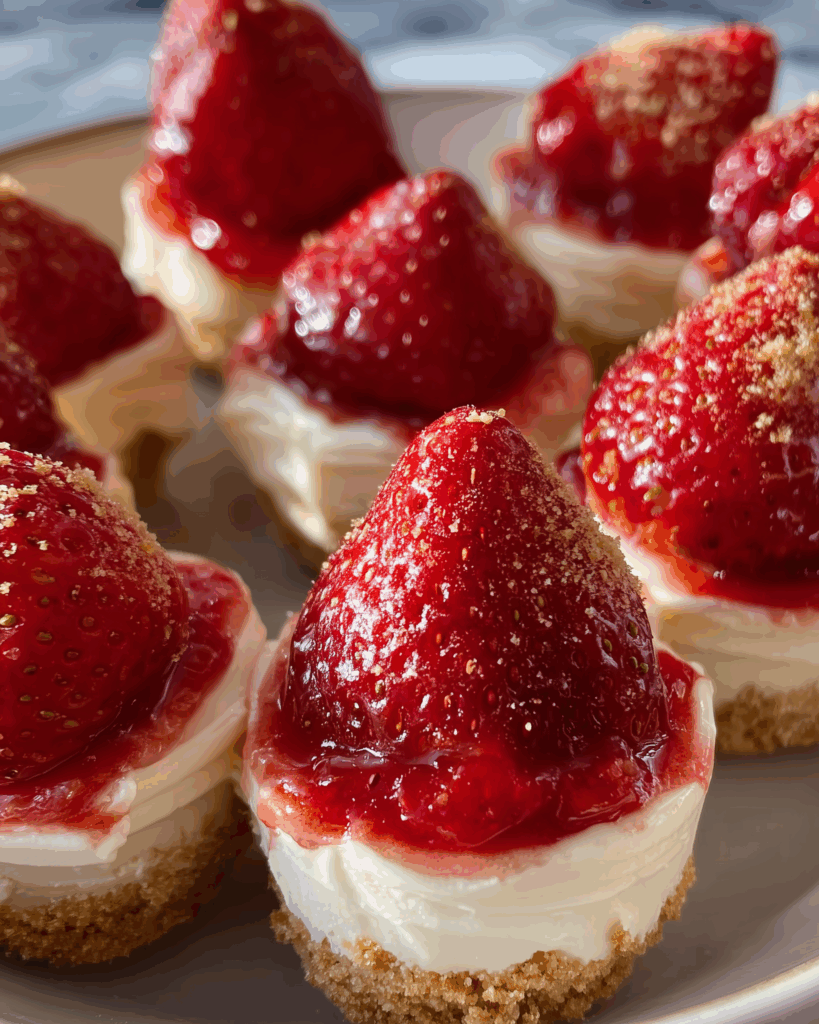 Erdbeer-Käsekuchen-Häppchen – Kleine Köstlichkeiten mit großer Wirkung