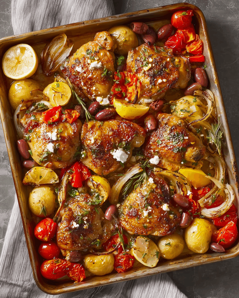 Mediterranes Hähnchen vom Backblech – Saftig, aromatisch & unkompliziert