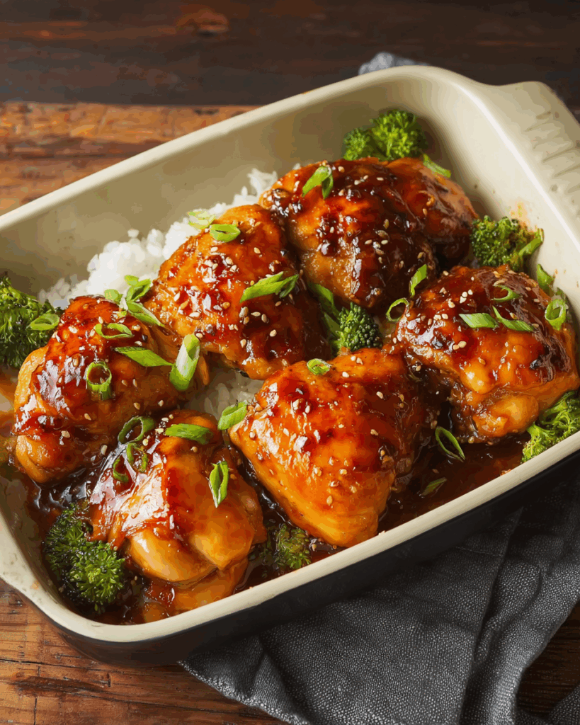 Ofen‑Teriyaki‑Hähnchen – Süß, würzig & saftig