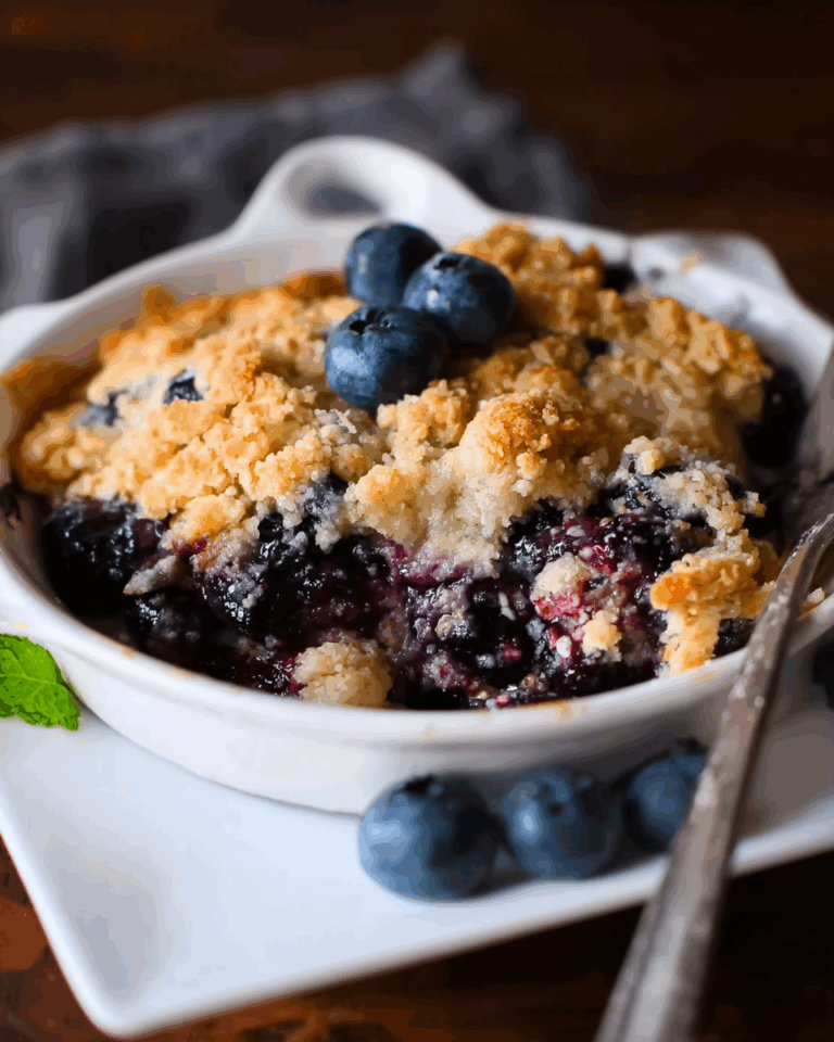 Blaubeer-Dump Cake – Fruchtiger Schichtkuchen aus dem Ofen