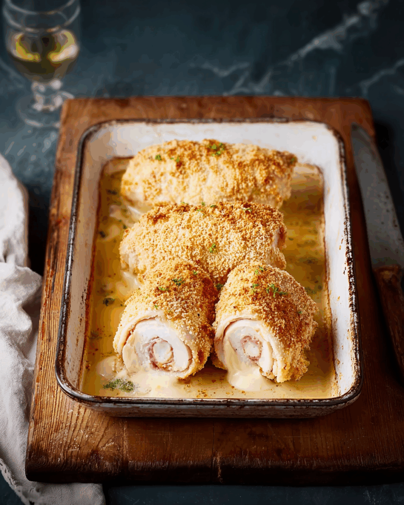 Hähnchen‑Cordon‑Bleu – Knusprig, saftig & käsig gefüllt