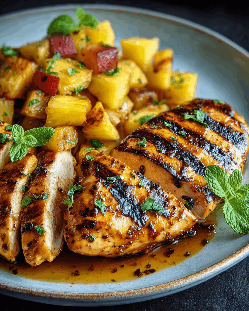 Gegrilltes Mango‑Ananas‑Hähnchen – Tropisch, saftig & belebend