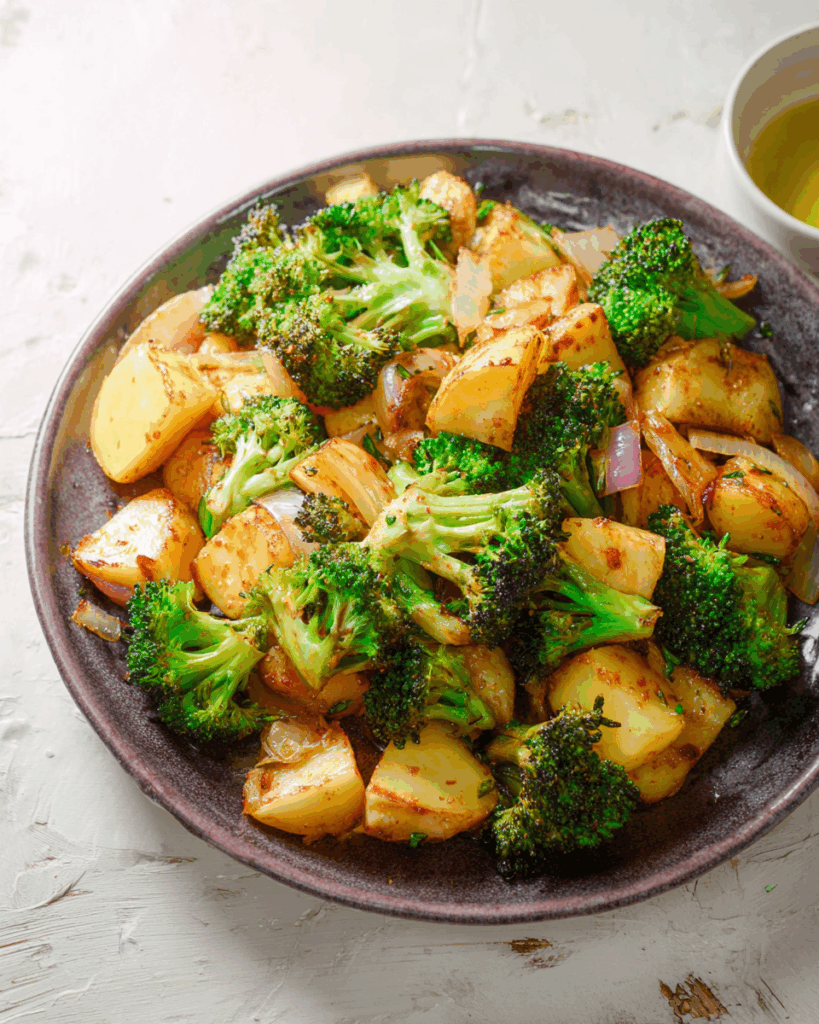 Brokkoli-Kartoffel-Pfanne mit Pilzen – Herzhaft, gesund & einfach