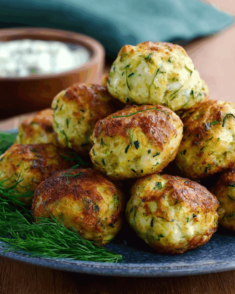 Knusprige Zucchini‑Feta‑Bällchen – Würzig, Saftig & Knusprig