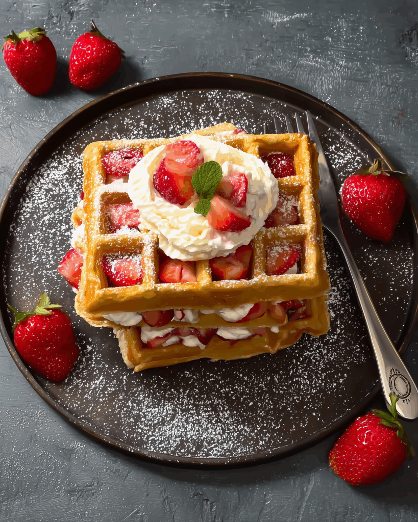 No‑Bake Waffelkuchen mit Erdbeeren – Easy, frisch und perfekt für den Sommer
