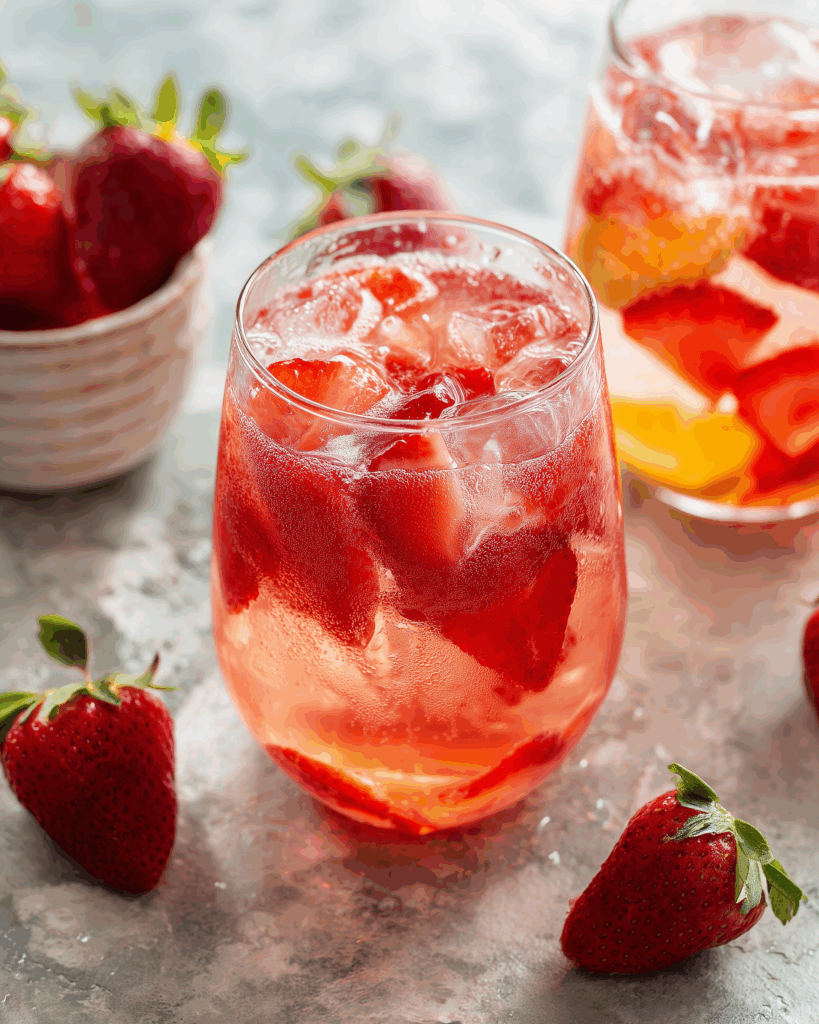 Erfrischende Erdbeerbowle mit Sekt & Weißwein – Sommerlich, prickelnd & fruchtig