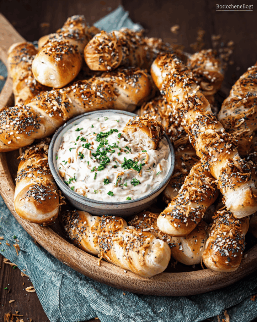 Mini Laugenkonfekt mit Zwiebel-Dip: Ein vielseitiger Klassiker neu gedacht