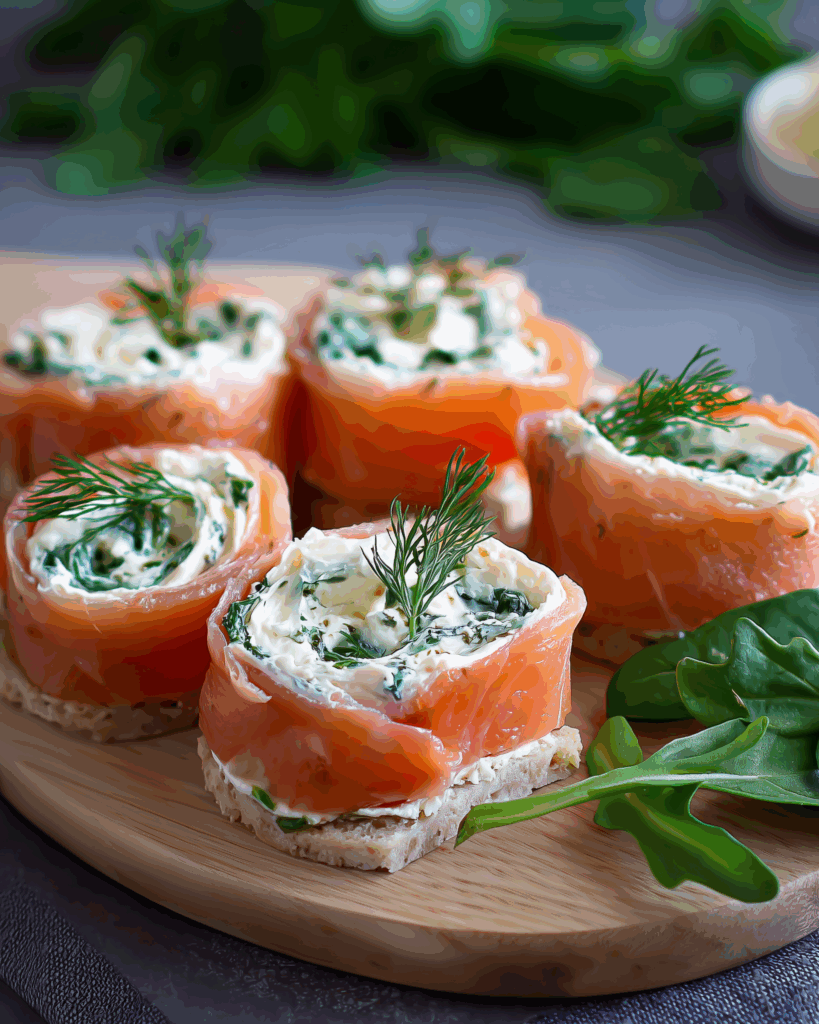 Lachs-Frischkäse-Röllchen: Ein feiner Snack mit Stil und Geschmack
