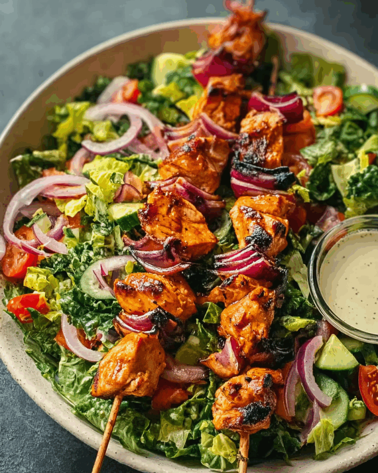 BBQ‑Hähnchen‑Spieß‑Salat – Rauchig, Knackig & Sommerlich