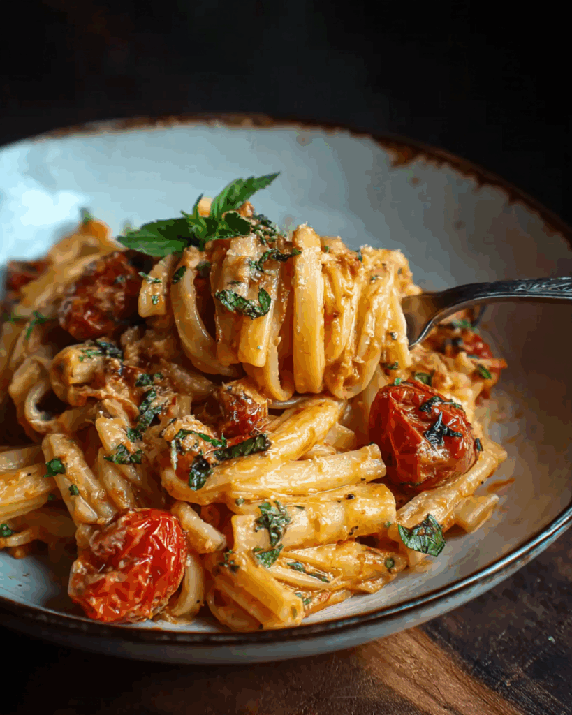 Cremige Tomaten-Knoblauch-Pasta – Ein unglaubliches ultimatives Rezept für 4 Personen