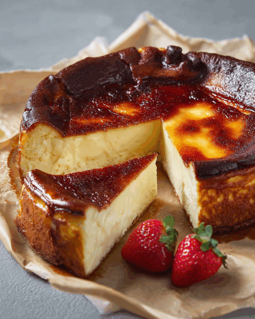 Baskischer Käsekuchen – Der cremige, karamellisierte Käsekuchen aus dem Baskenland