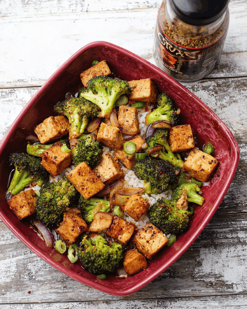 Backblech-Tofu mit schwarzem Pfeffer & Brokkoli – Knusprig, Würzig & Schnell