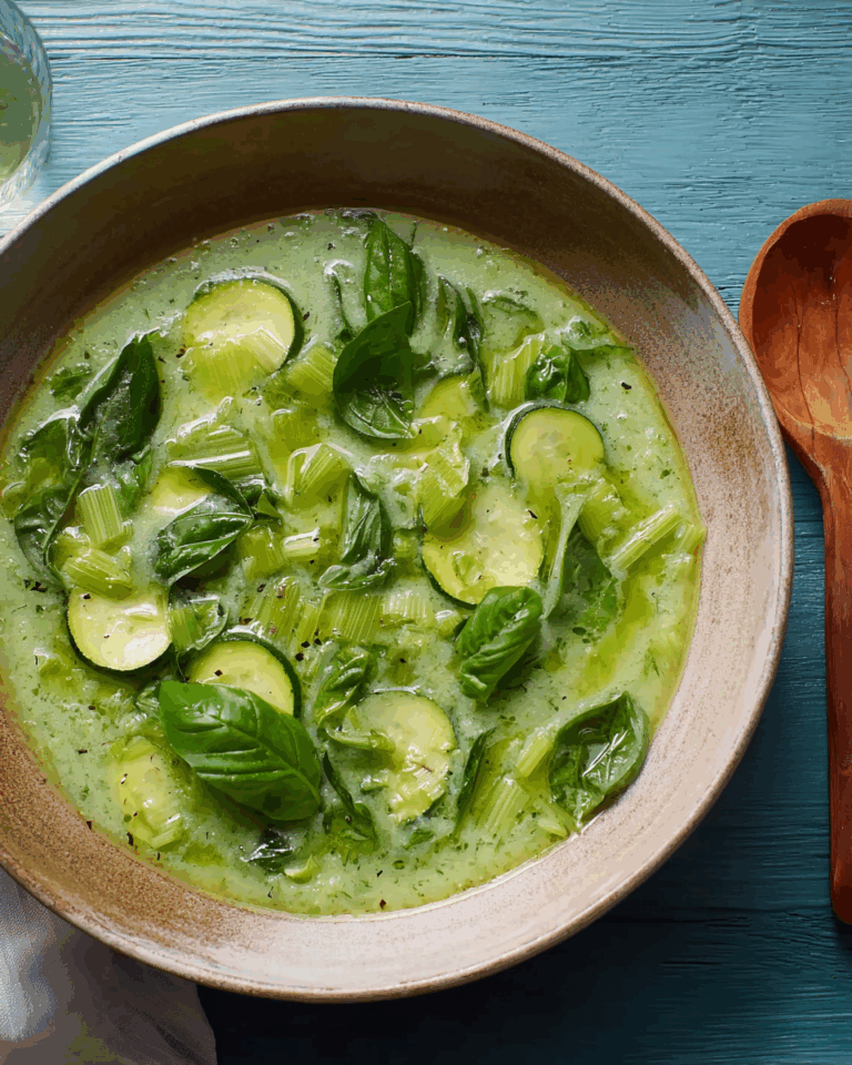 Leichte Zucchini-Basilikum-Suppe: Ein erfrischendes, geschmackvolles Sommergericht
