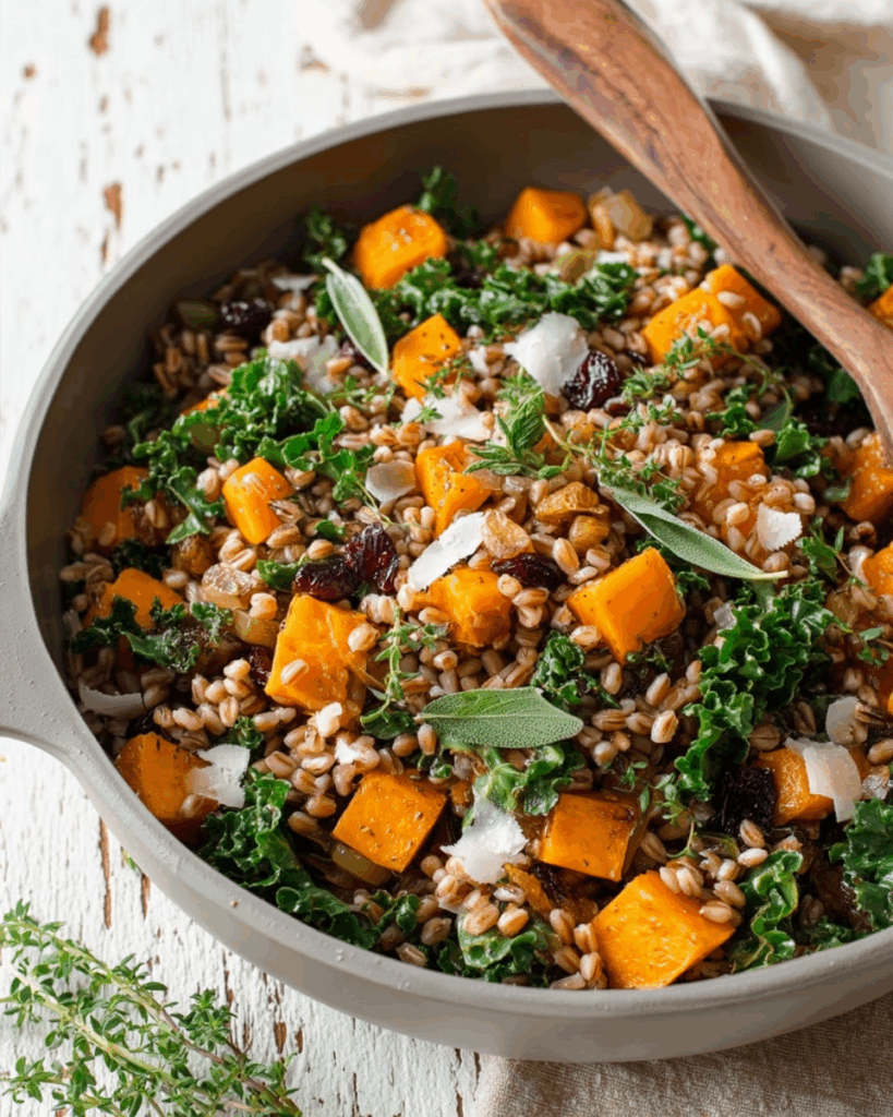 Butternut-Kürbis-Weizenbeeren-Salat – Ein herbstlicher Genuss voller Geschmack