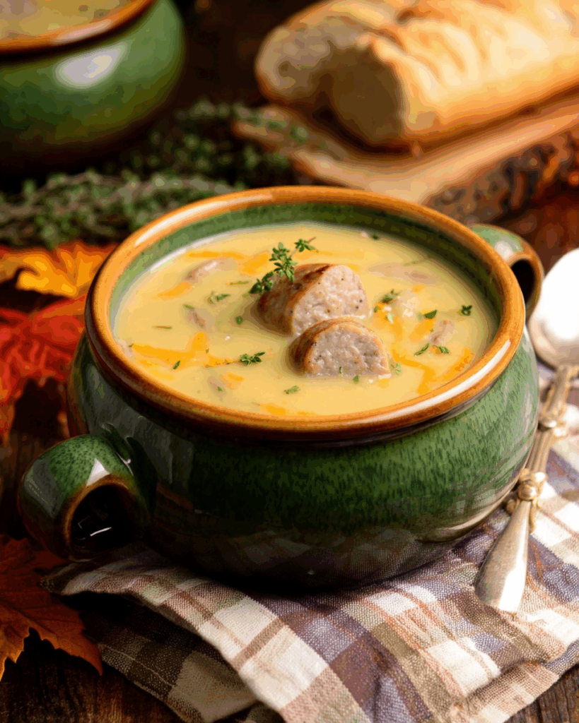 Cheddar- und Ale-Bratwurst-Suppe – Ein Herzhaftes Wintergericht