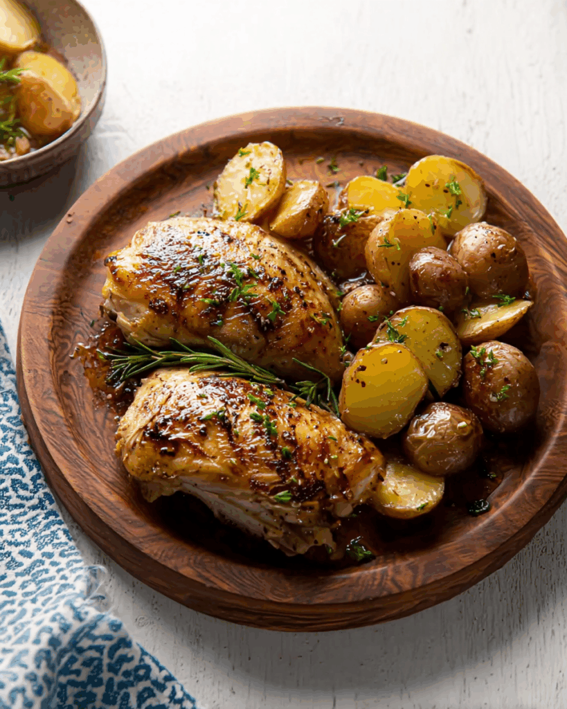 Skillet-Rosmarinhähnchen – Ein herzhaftes, aromatisches Gericht