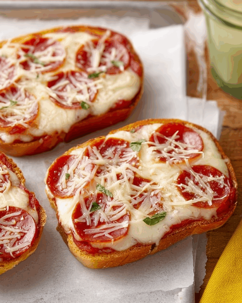 Knoblauch-Toast-Pizzen Rezept: Ein köstlicher Snack für jede Gelegenheit