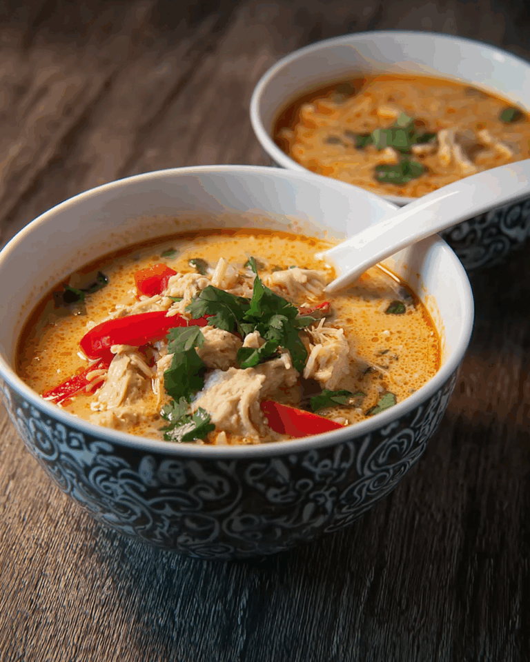 Thailändische Rote Curry-Hühnersuppe: Ein aromatischer Genuss