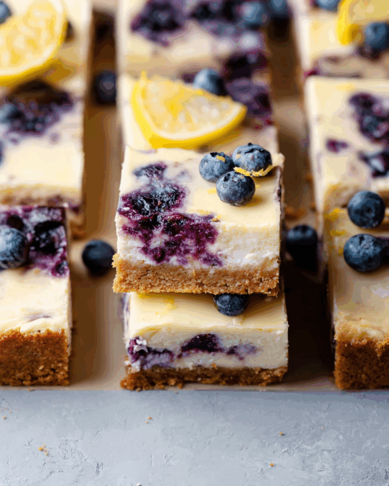 Zitronen-Blaubeer-Käsekuchenriegel – Ein erfrischendes Sommerdessert