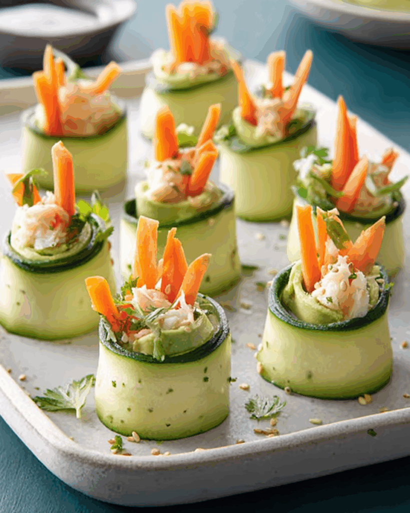 Zucchini-Sushi – Ein kreativer, kohlenhydratarmer Genuss mit frischen Zutaten