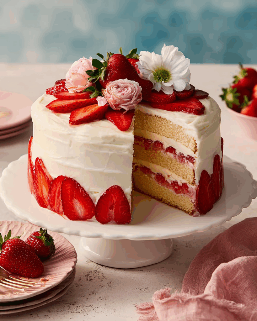 Erdbeer-Vanille-Kuchen – Ein himmlischer Genuss mit frischen Erdbeeren