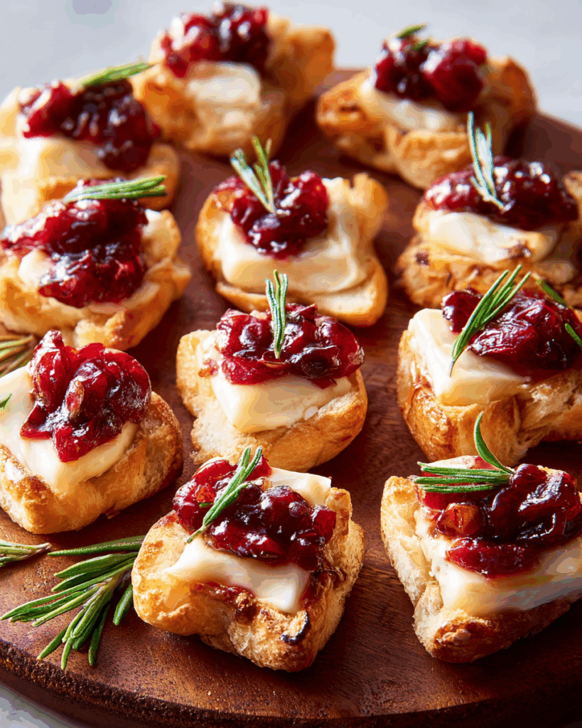 Köstliche Cranberry-Brie-Häppchen: Ein Fest der Aromen – Cremig, Fruchtig und Einfach Unwiderstehlich!