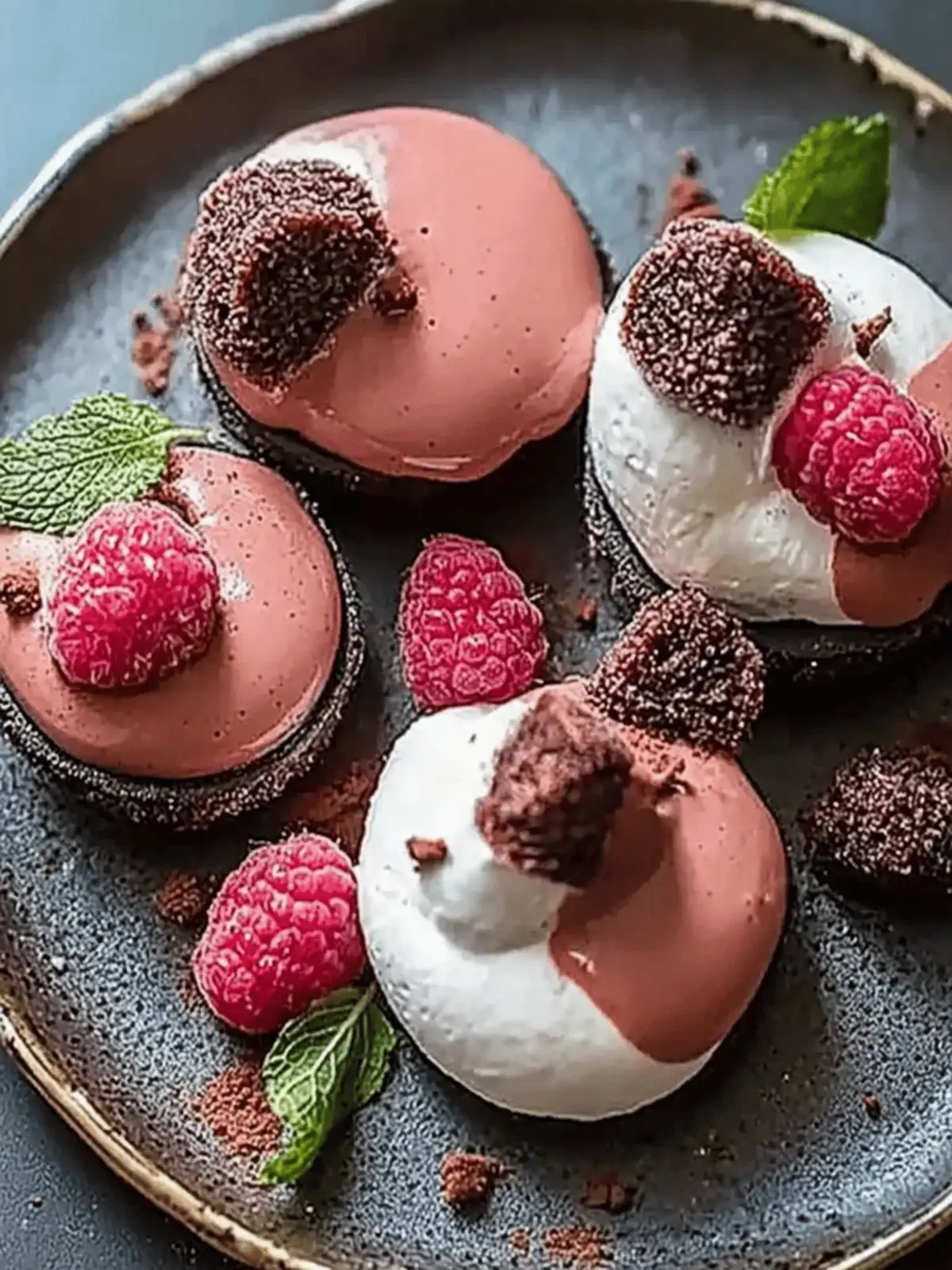 Brombeermousse mit Schokoladen-Crumble
