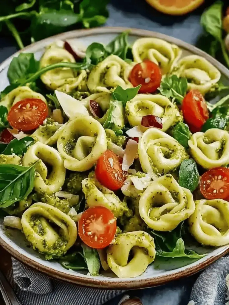 Italienischer Tortellini Salat mit Pesto