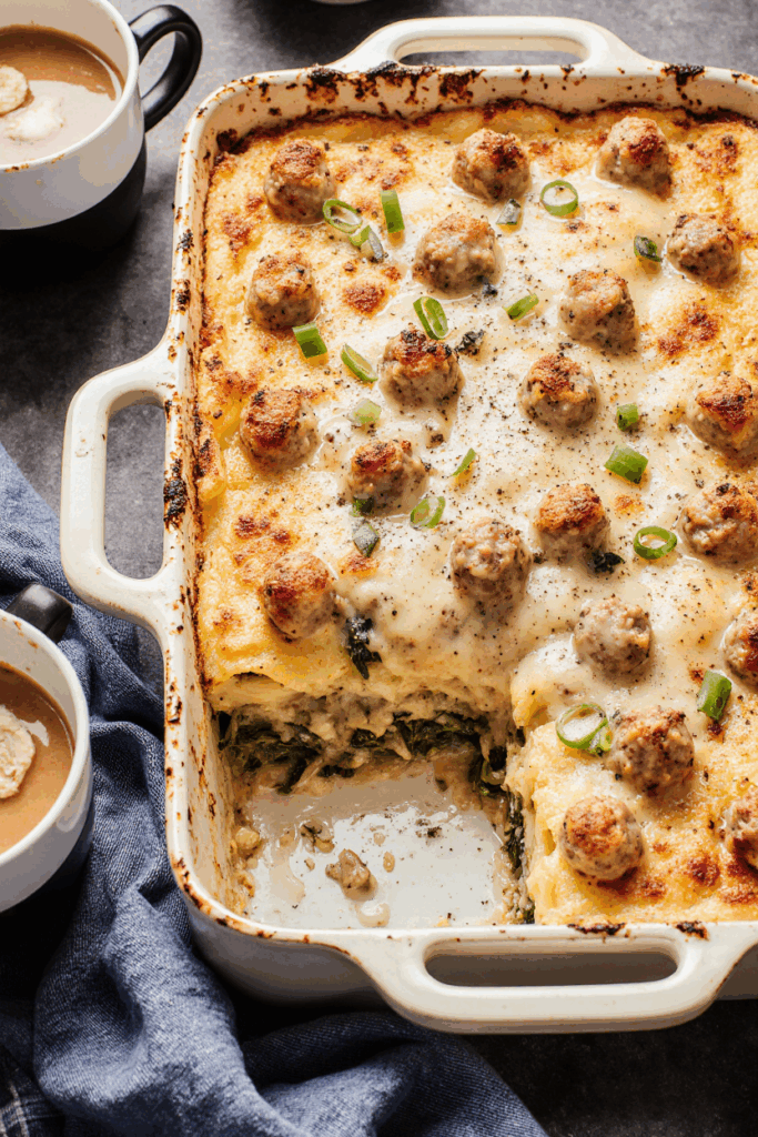 Frühstücks-Lasagne mit Wurstsoße – Ein herzhaftes Frühstück im Lasagnastil