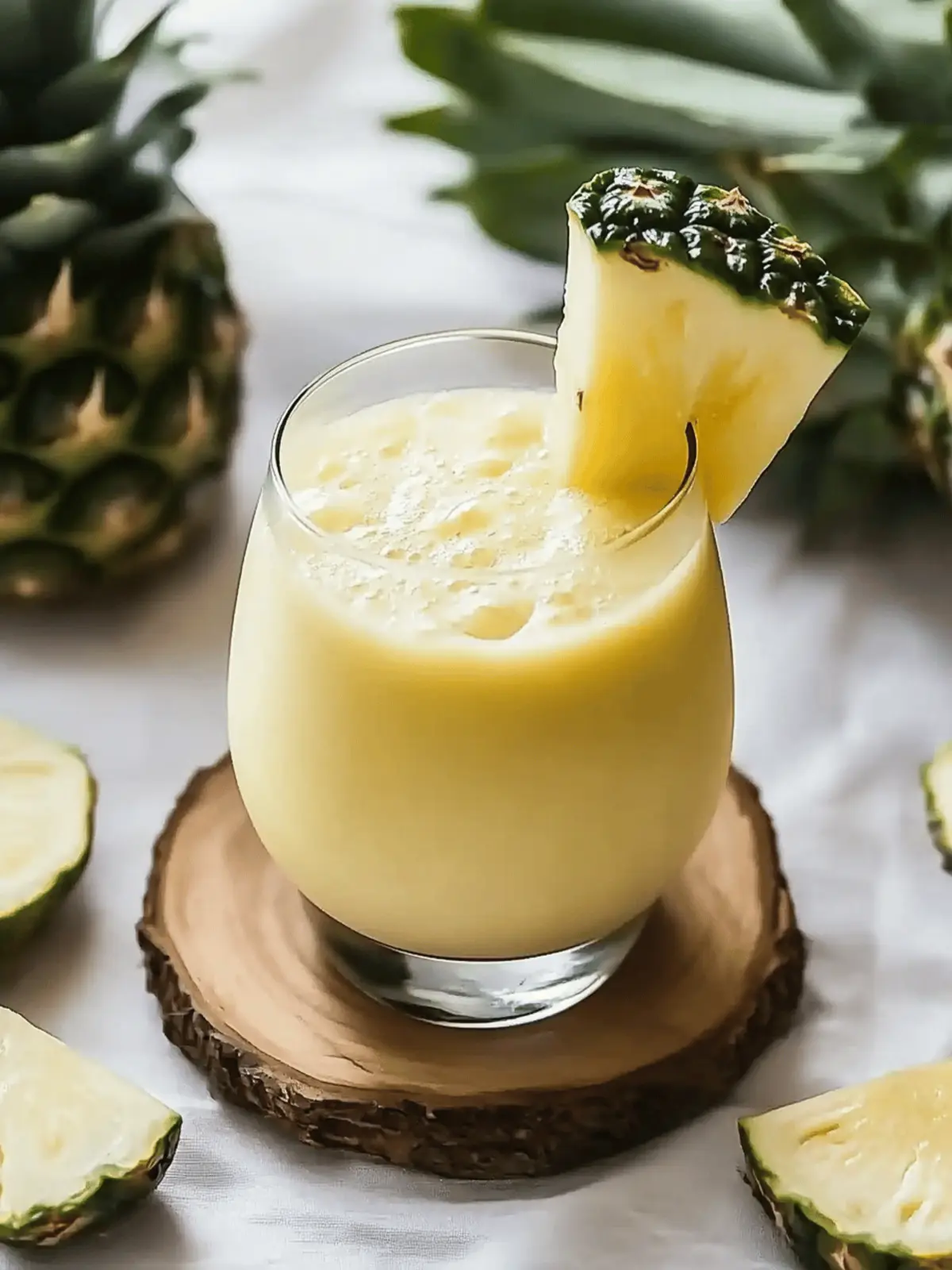 Pina Colada with fresh pineapple