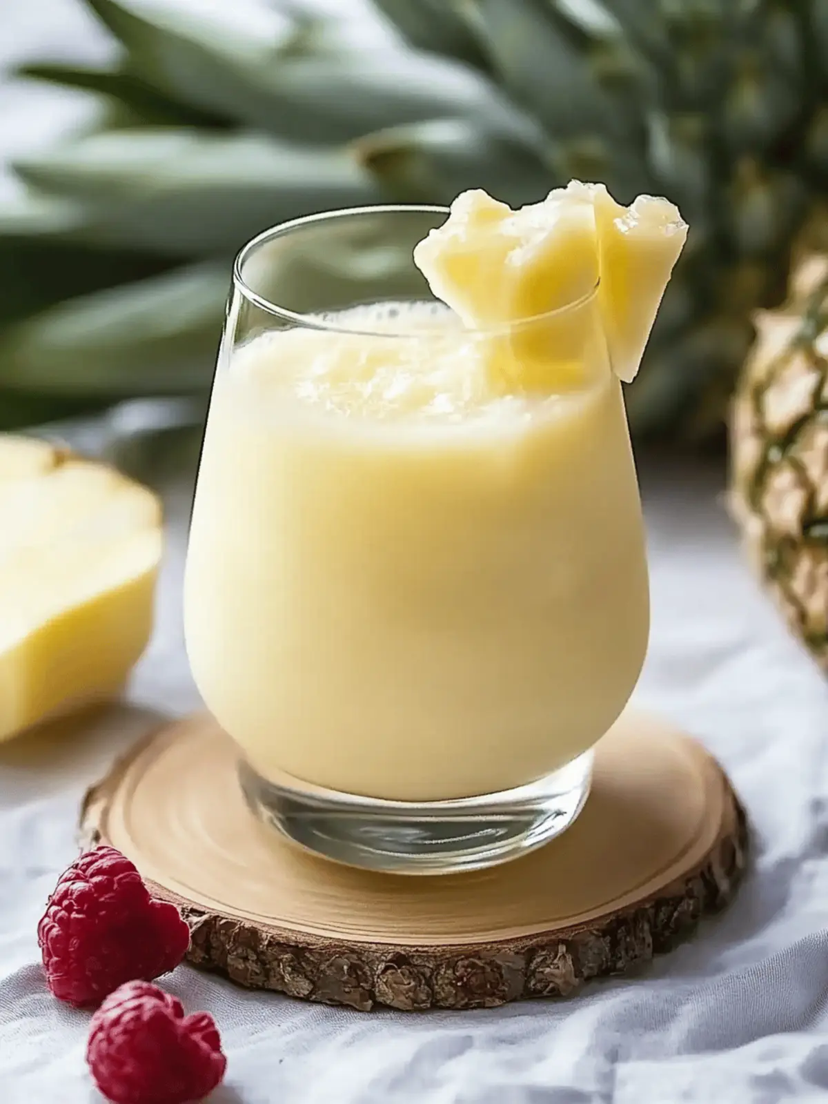 Pina Colada with fresh pineapple