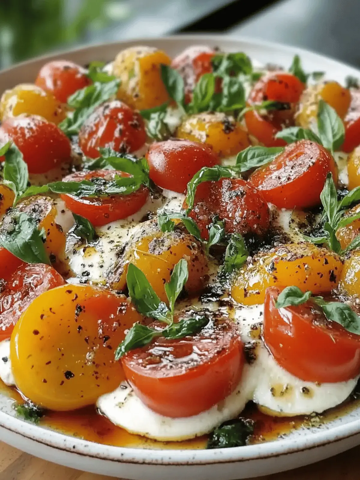 Pfirsich-Caprese Delikatesse