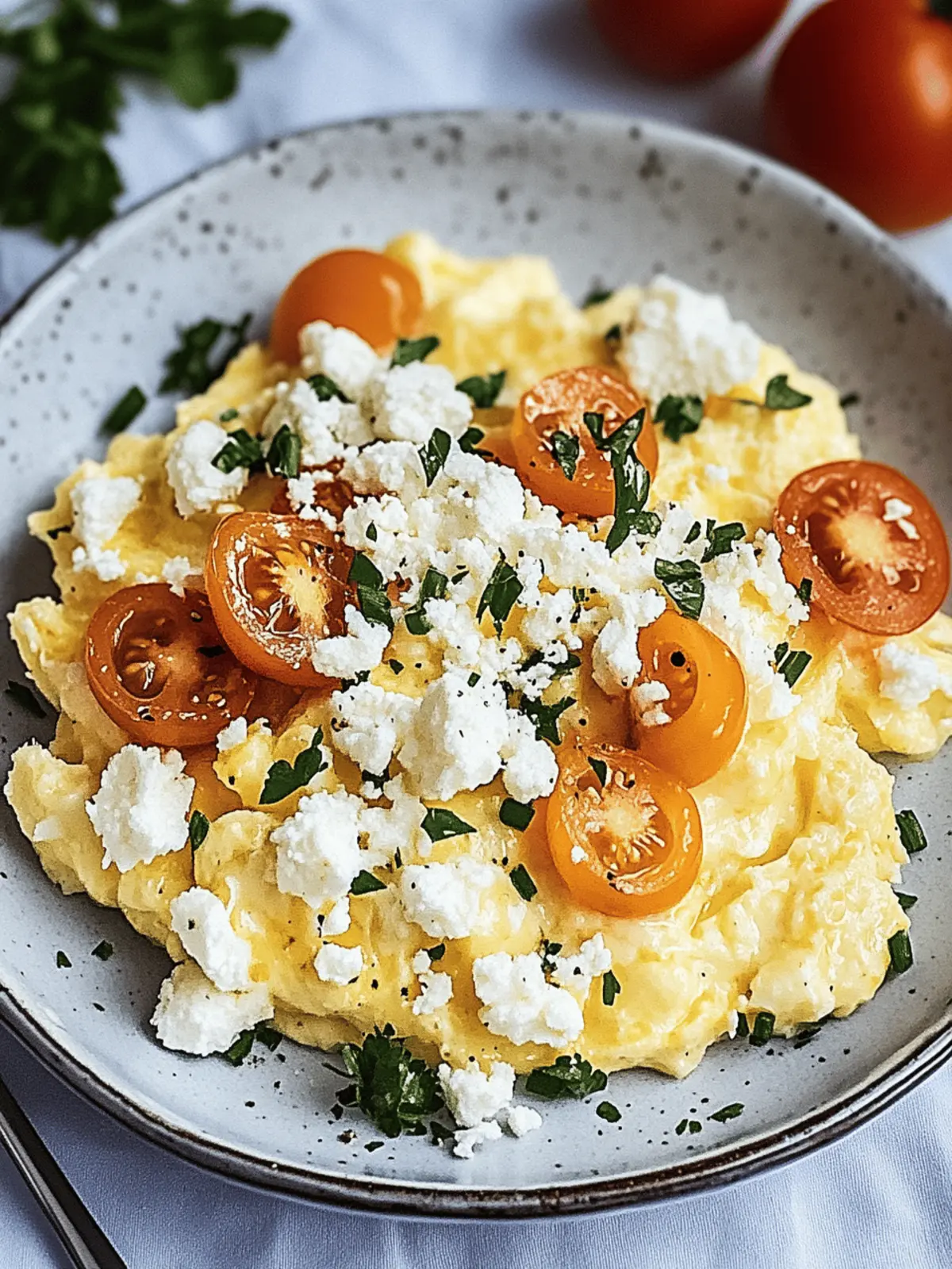 Rührei mit Hüttenkäse