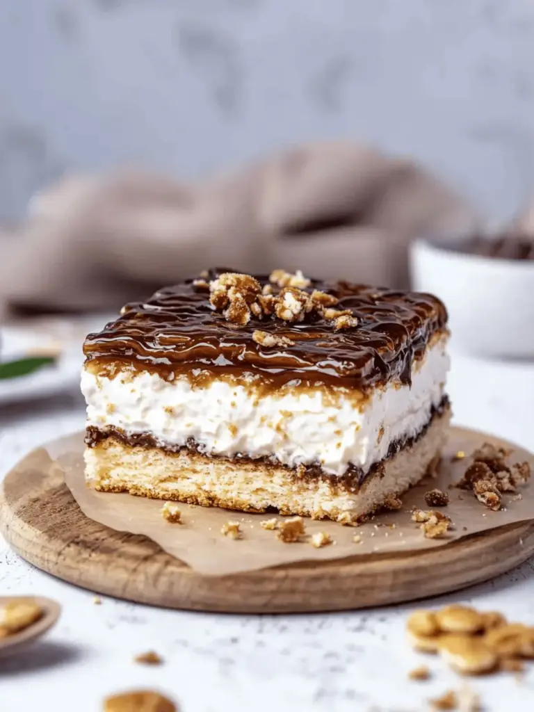 Butterkeks-Kuchen ohne Backen mit Milchmädchen Karamell