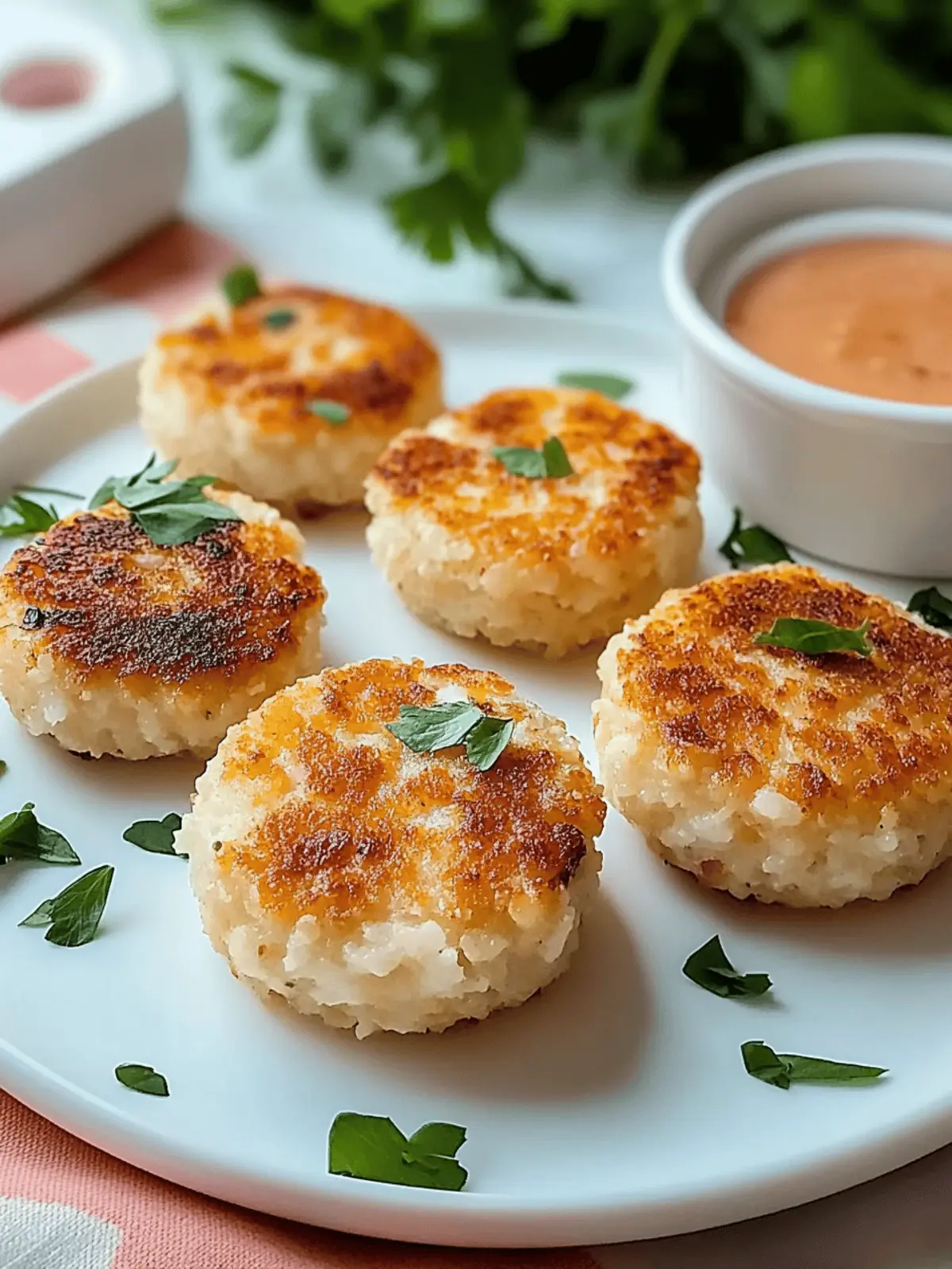 Crispy rice patties from the hot air fryer