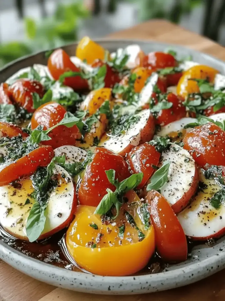 Pfirsich-Caprese Delikatesse