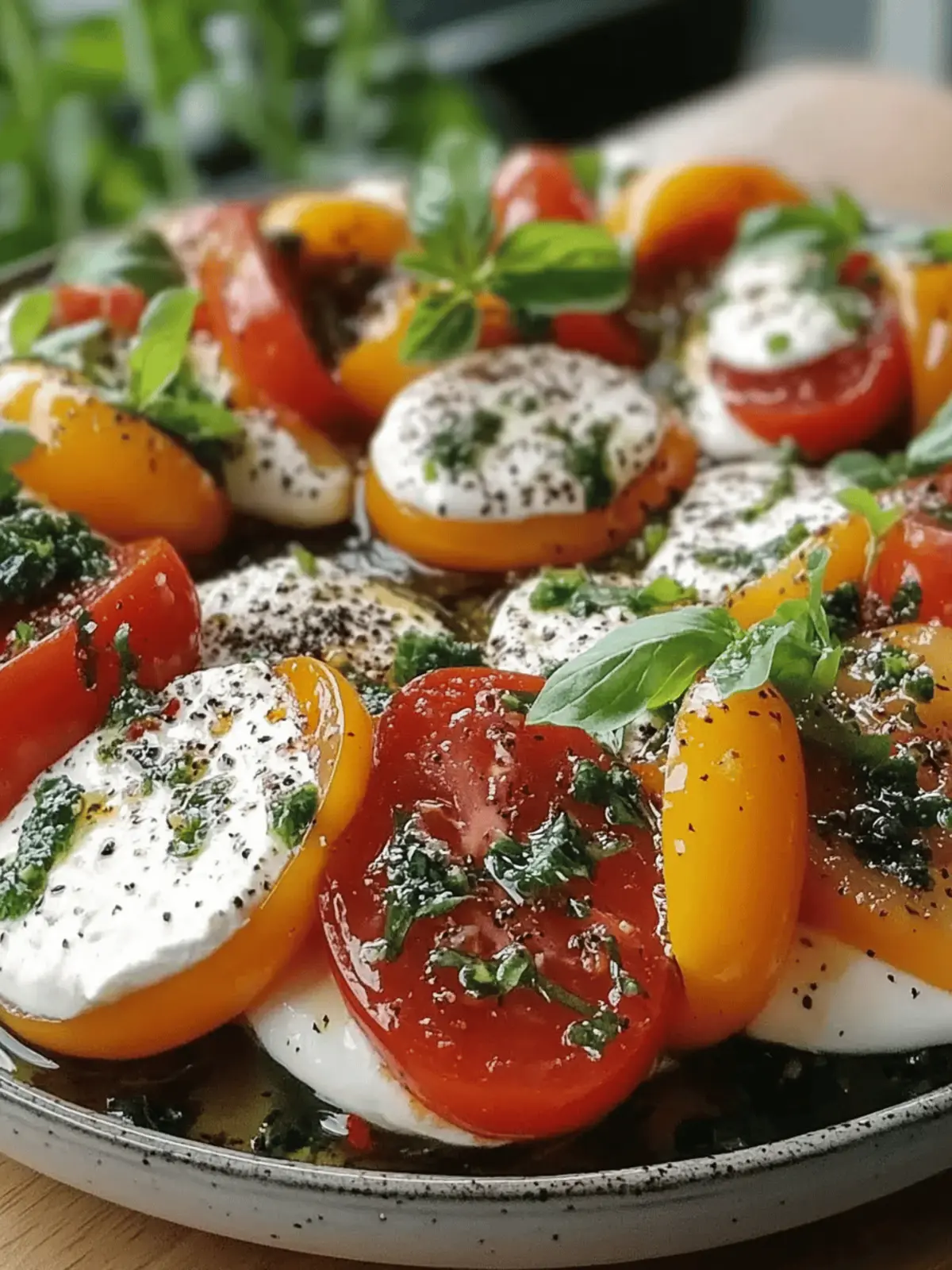 Pfirsich-Caprese Delikatesse