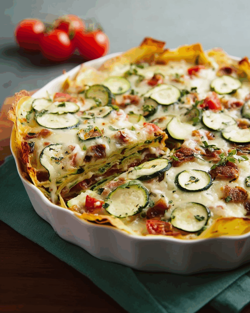 Käsiger Zucchini-Tortilla-Auflauf – Einfaches, herzhaftes Gericht mit mexikanischem Flair