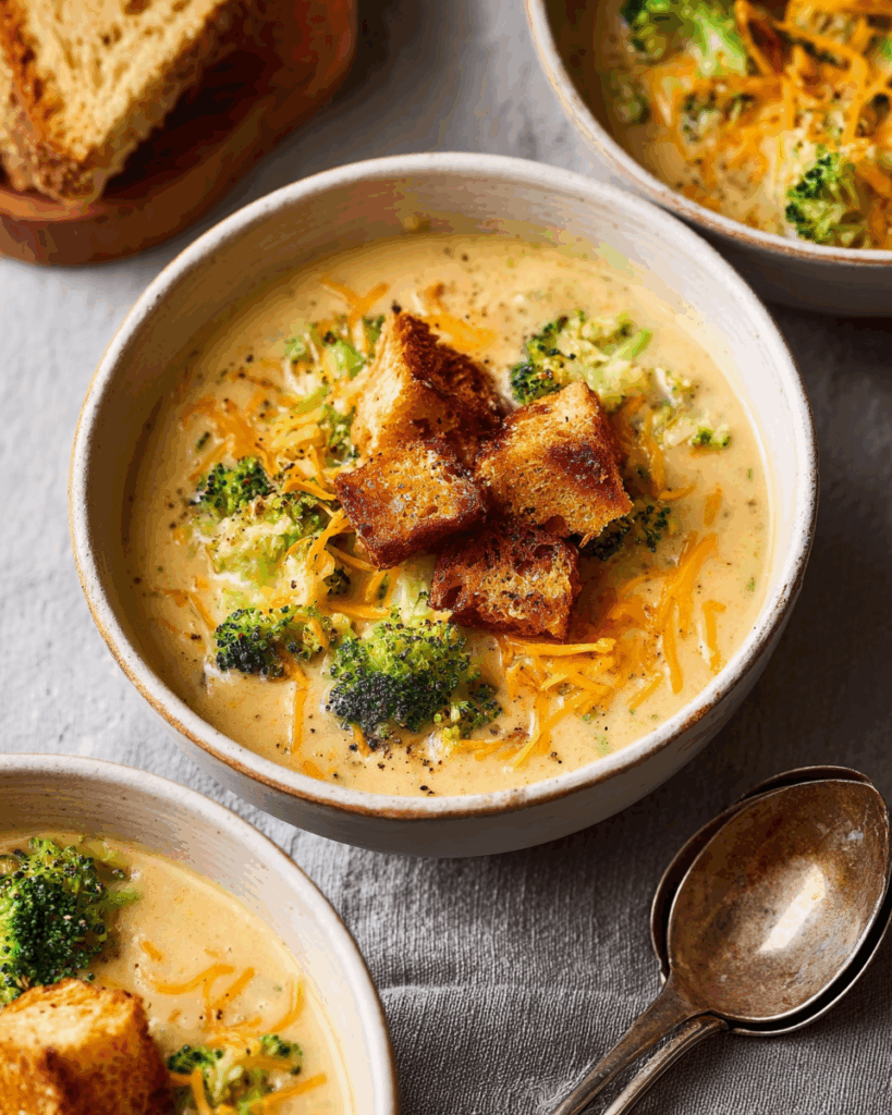 Brokkoli-Cheddar-Suppe: Klassisches Komfortessen