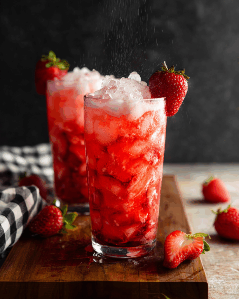 Schmutzige Erdbeer-Soda – Ein spritziger Genuss mit cremiger Note