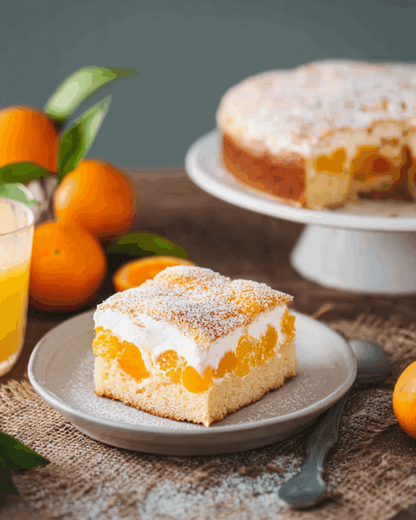 Veganer Fantakuchen mit Mandarinen und Schmand – Ein fruchtiger Klassiker für jede Feier