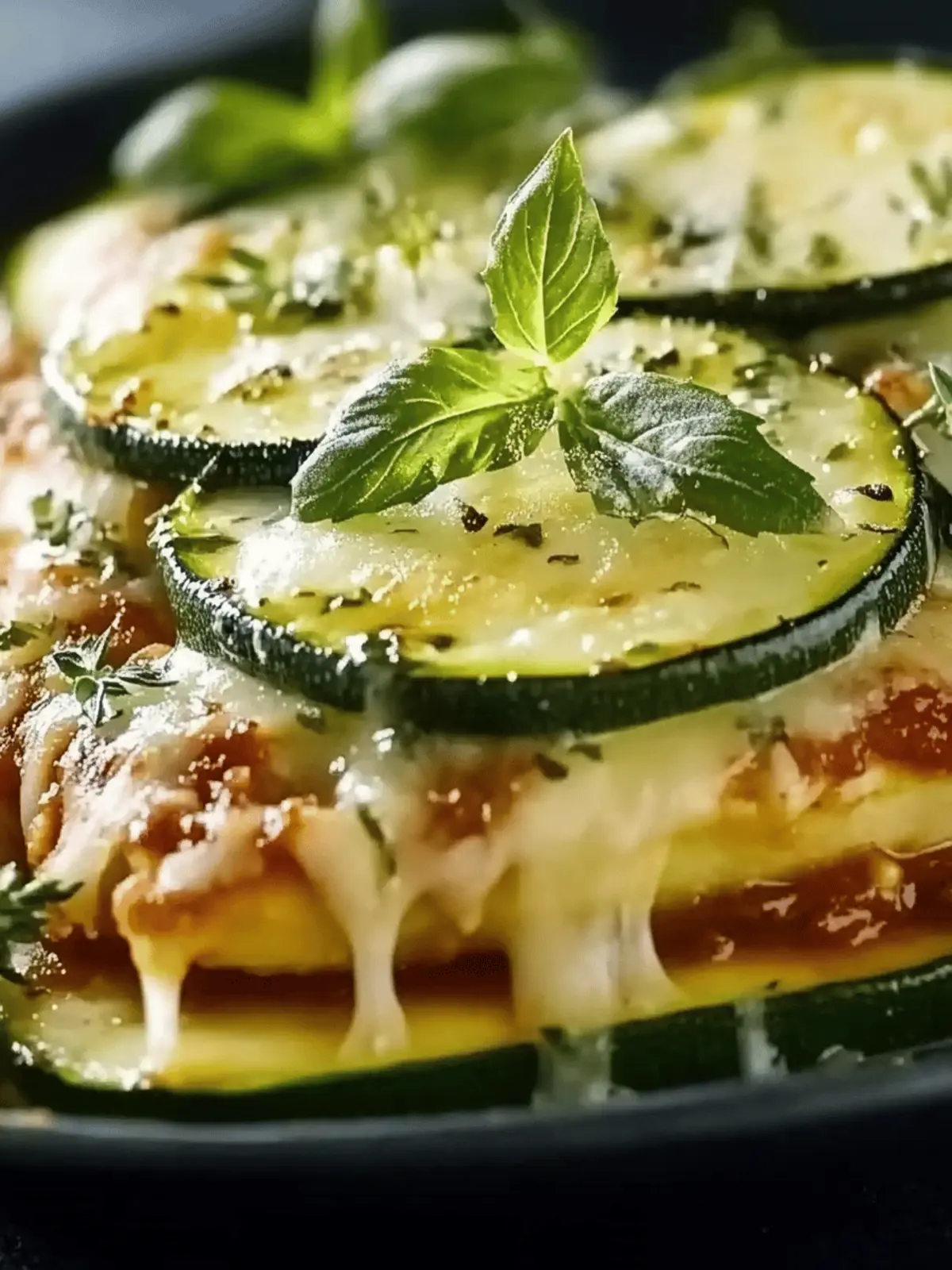 Hähnchenbrust auf Zucchini-Bett