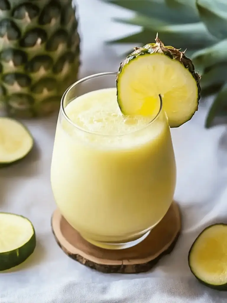 Pina Colada with fresh pineapple