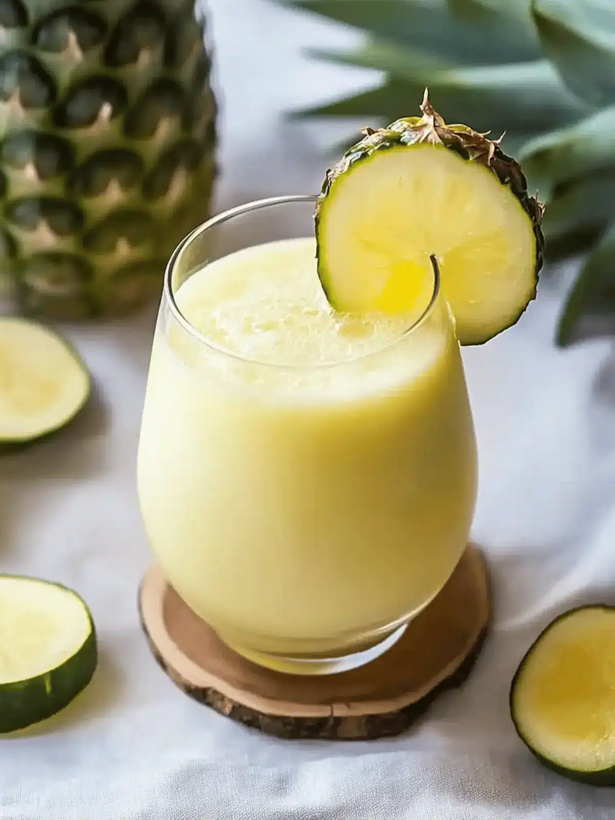 Pina Colada with fresh pineapple