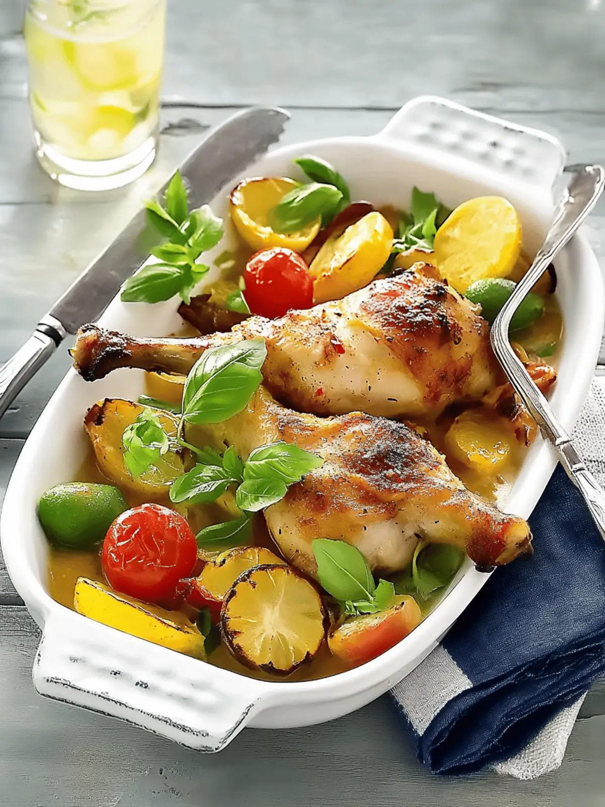 Braised chicken thighs with lemon