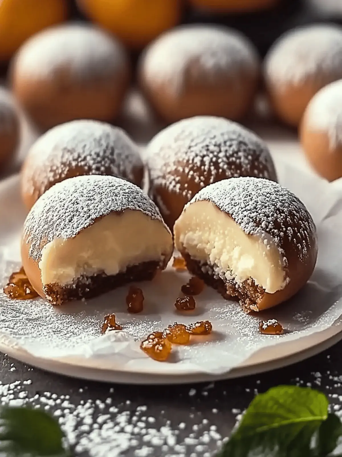 Schnelle Käsekuchen-Kugeln