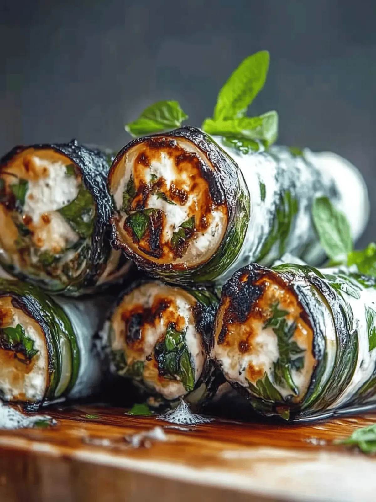 Gegrillte Zucchini mit Frischkäse für den Sommer 3 Gegrillte Zucchini mit Frischkäse