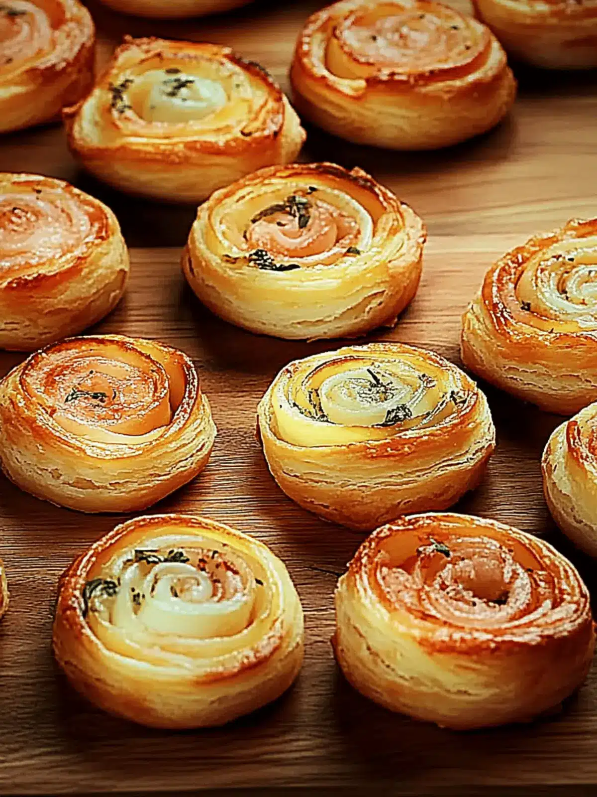 Blätterteig-Lachs-Schnecken